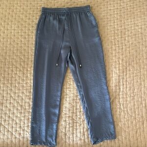Lucy Paris Slate Blue Satin Pants